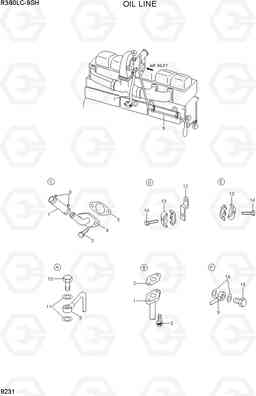 9231 OIL LINE R380LC-9SH, Hyundai