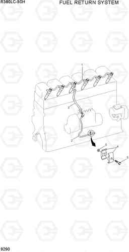 9290 FUEL RETURN SYSTEM R380LC-9SH, Hyundai