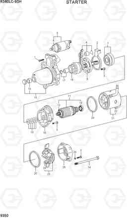 9350 STARTER R380LC-9SH, Hyundai