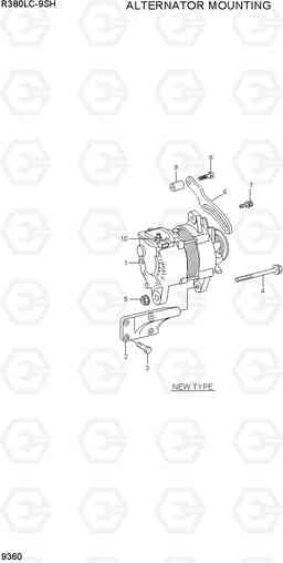 9360 ALTERNATOR MOUNTING R380LC-9SH, Hyundai