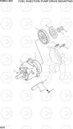 9370 FUEL INJECTION PUMP DRIVE MOUNTING R380LC-9SH, Hyundai