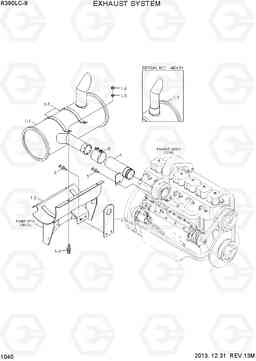 1040 EXHAUST SYSTEM R390LC-9(INDIA), Hyundai