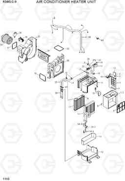 1110 AIR CONDITIONER HEATER UNIT R390LC-9(INDIA), Hyundai