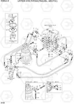 3125 UPPER HYD PIPING(TRAVEL, ARCTIC) R390LC-9(INDIA), Hyundai