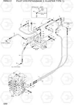 3250 PILOT HYD PIPING(BASE 2, CLUSTER TYPE 1) R390LC-9(INDIA), Hyundai