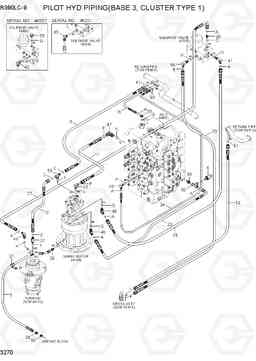 3270 PILOT HYD PIPING(BASE 3, CLUSTER TYPE 1) R390LC-9(INDIA), Hyundai