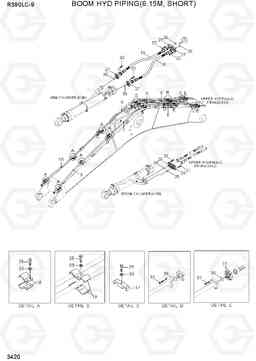 3420 BOOM HYDDRAULIC PIPING(6.15M, SHORT) R390LC-9(INDIA), Hyundai