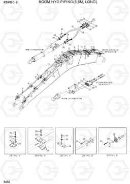 3430 BOOM HYDDRAULIC PIPING(8.6M, LONG) R390LC-9(INDIA), Hyundai