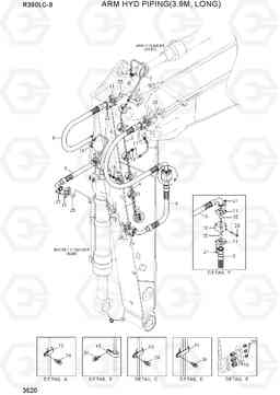 3520 ARM HYDRAULIC PIPING(3.9M, LONG) R390LC-9(INDIA), Hyundai