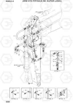 3530 ARM HYDRAULIC PIPING(4.3M, SUPER LONG) R390LC-9(INDIA), Hyundai