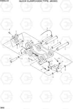 3850 QUICK CLAMP(HOOK TYPE, -#0360) R390LC-9(INDIA), Hyundai