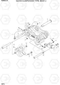 3870 QUICK CLAMP(HOOK TYPE, #0361-) R390LC-9(INDIA), Hyundai