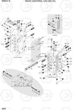 4050 MAIN CONTROL VALVE(1/3, TYPE 1) R390LC-9(INDIA), Hyundai