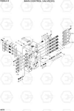 4070 MAIN CONTROL VALVE(3/3, TYPE 1) R390LC-9(INDIA), Hyundai