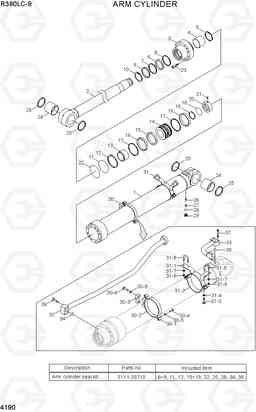 4190 ARM CYLINDER R390LC-9(INDIA), Hyundai