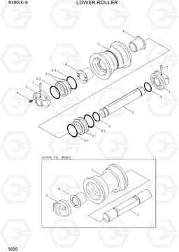 5020 LOWER ROLLER R390LC-9(INDIA), Hyundai