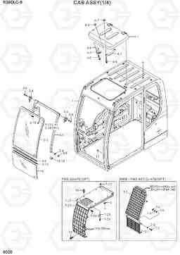 6020 CAB ASSY(1/4) R390LC-9(INDIA), Hyundai