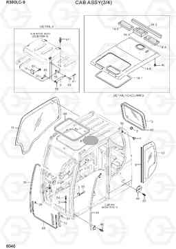 6040 CAB ASSY(3/4) R390LC-9(INDIA), Hyundai