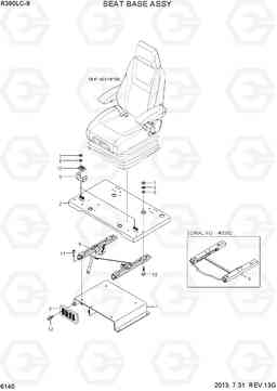 6140 SEAT BASE ASSY R390LC-9(INDIA), Hyundai