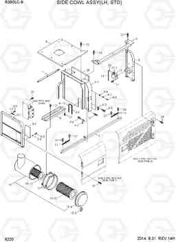 6220 SIDE COWL ASSY(LH, STD) R390LC-9(INDIA), Hyundai