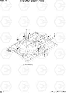 6310 GROMMET GROUP(#0250-) R390LC-9(INDIA), Hyundai