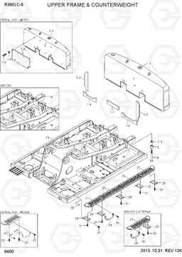 6400 UPPER FRAME & COUNTERWEIGHT R390LC-9(INDIA), Hyundai