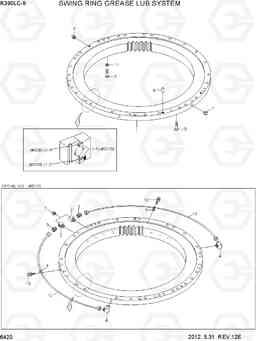 6420 SWING RING GREASE LUB SYSTEM R390LC-9(INDIA), Hyundai