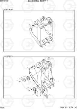 7320 BUCKET(4 TEETH) R390LC-9(INDIA), Hyundai