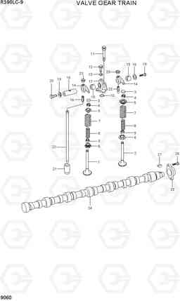 9060 VALVE GEAR TRAIN R390LC-9(INDIA), Hyundai