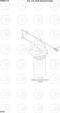 9170 OIL FILTER MOUNTING R390LC-9(INDIA), Hyundai