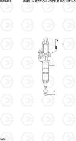 9320 FUEL INJECTION NOZZLE MOUNTING R390LC-9(INDIA), Hyundai