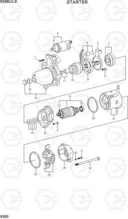 9350 STARTER R390LC-9(INDIA), Hyundai