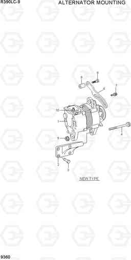 9360 ALTERNATOR MOUNTING R390LC-9(INDIA), Hyundai