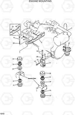 1010 ENGINE MOUNTING R420/R450LC, Hyundai