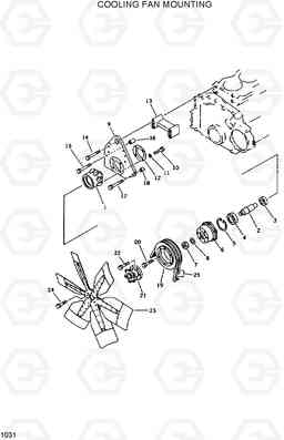 1031 COOLING FAN MOUNTING R420/R450LC, Hyundai