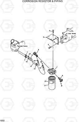 1032 CORROSION RESISTOR & PIPING R420/R450LC, Hyundai