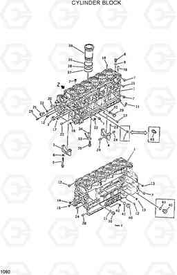 1080 CYLINDER BLOCK R420/R450LC, Hyundai