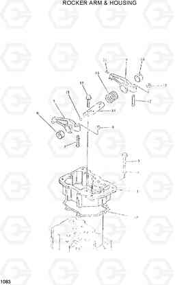 1083 ROCKER ARM & HOUSING R420/R450LC, Hyundai