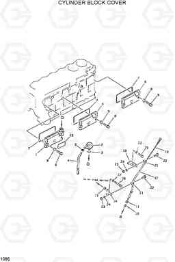 1085 CYLINDER BLOCK COVER R420/R450LC, Hyundai