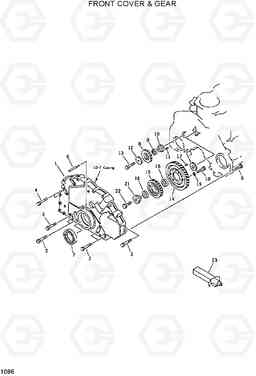 1086 FRONT COVER & GEAR R420/R450LC, Hyundai