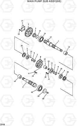 2018 MAIN PUMP SUB ASSY(6/6) R420/R450LC, Hyundai