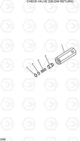 2038 CHECK VALVE 2(SLOW RETURN) R420/R450LC, Hyundai