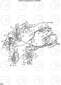 2040 PILOT HYDRAULIC PIPING R420/R450LC, Hyundai