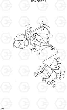 2045 RCV PIPING 3 R420/R450LC, Hyundai