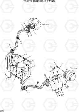 2050 TRAVEL HYDRAULIC PIPING R420/R450LC, Hyundai