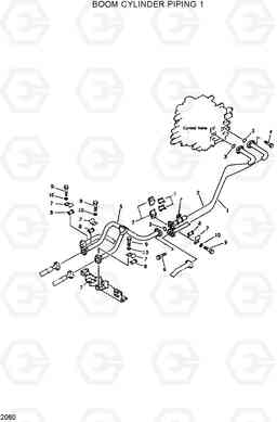 2060 BOOM CYLINDER PIPING 1 R420/R450LC, Hyundai