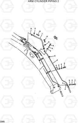 2065 ARM CYLINDER PIPING 2 R420/R450LC, Hyundai