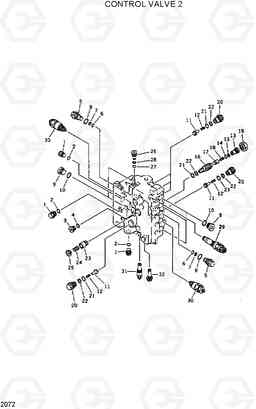 2072 CONTROL VALVE 2 R420/R450LC, Hyundai