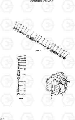 2075 CONTROL VALVE 5 R420/R450LC, Hyundai