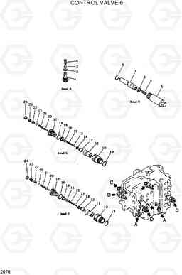 2076 CONTROL VALVE 6 R420/R450LC, Hyundai